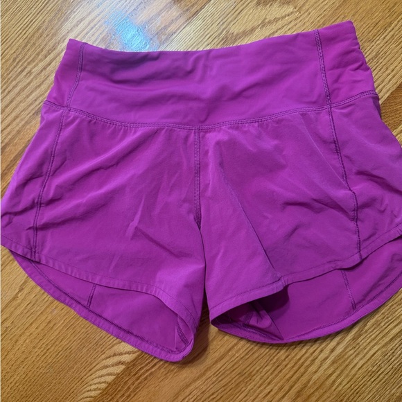 lululemon athletica Women's Magenta Athletic Shorts - Picture 2 of 3